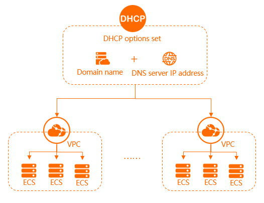 DHCP options sets