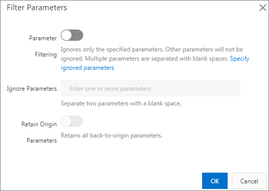 Ignore parameters