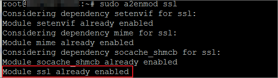 Enable the SSL module