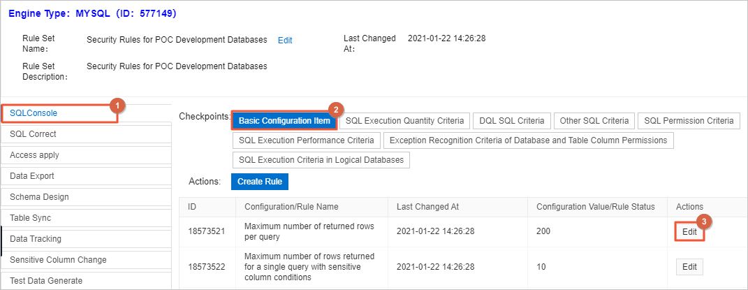 Modify the maximum number of rows that can be returned per query