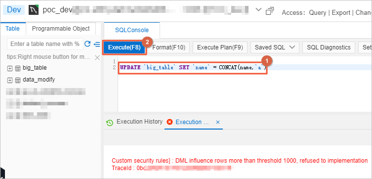Check the maximum number of rows that a DML statement can affect
