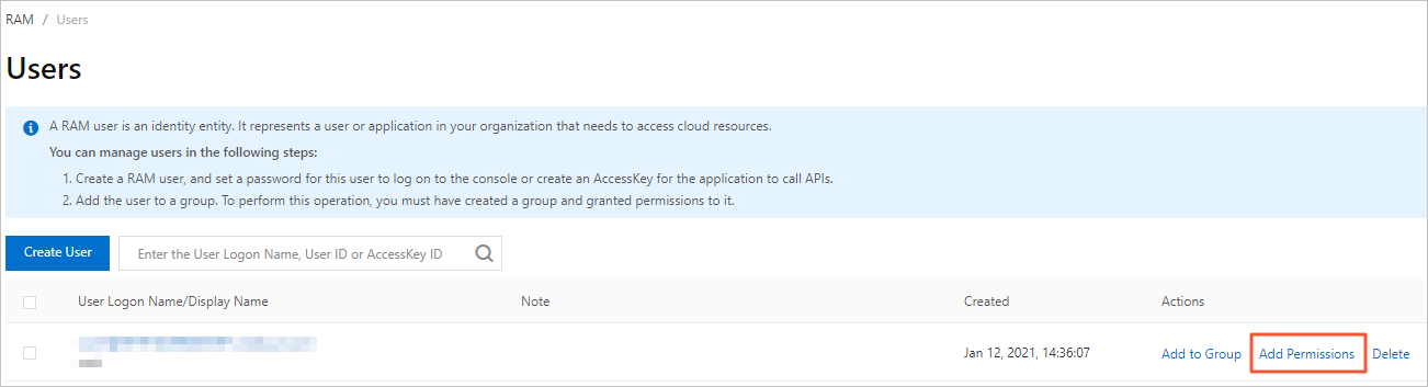 Create A Role And Grant Temporary Access Permissions To The Role By Using Sts Developer Guide Alibaba Cloud Documentation Center