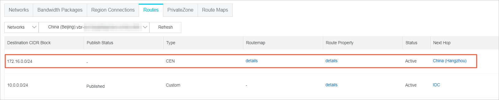 Add a route map that allows Data center 1 to access Date center 2