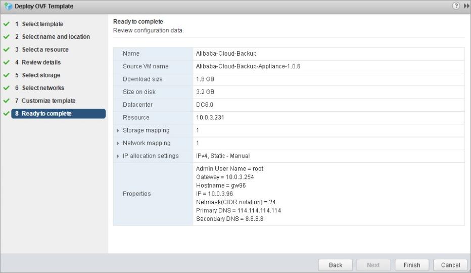 Review configuration data