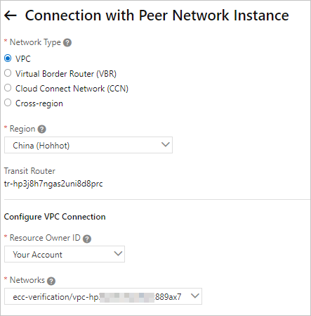 Connect VPCs