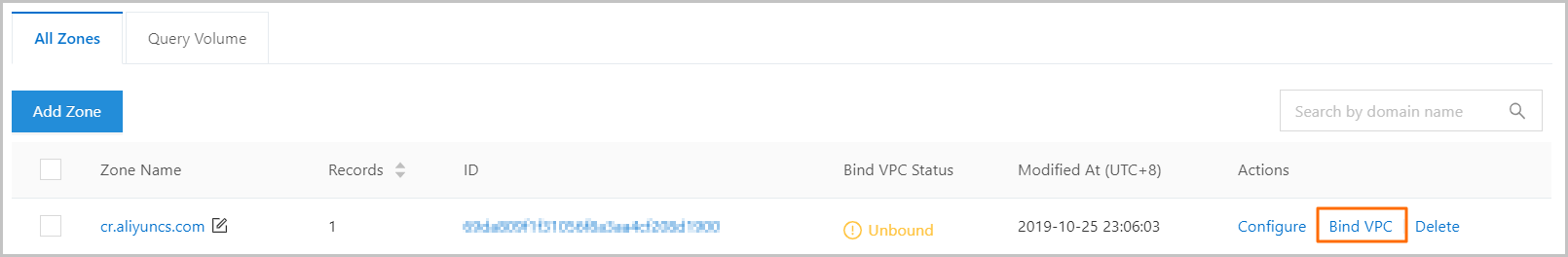 Bind VPC