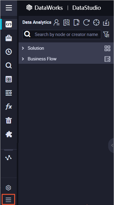 Left-side navigation submenu