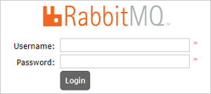 RabbitMQ logon page
