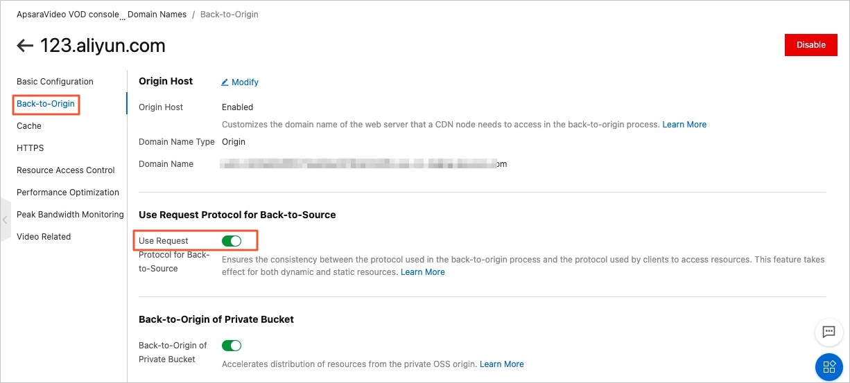 Protocol for Back-to-Source switch