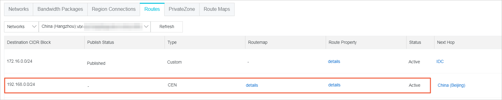 Add a route map that allows Data center 2 to access Data center 1