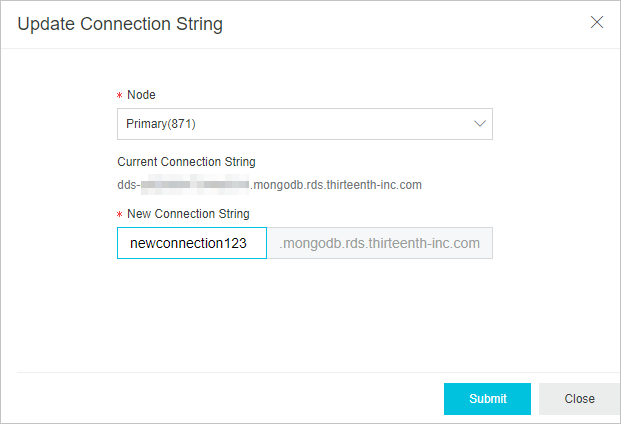 Enter a new endpoint