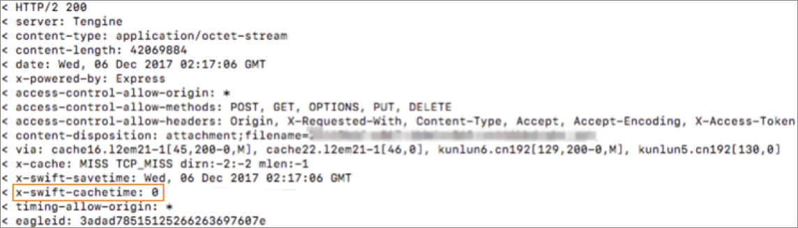 Response header exception