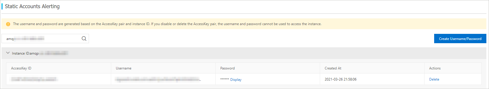 pg_Username/Password Management page