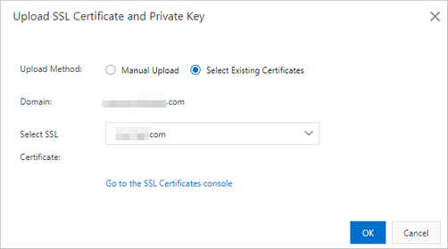 Select Existing Certificates