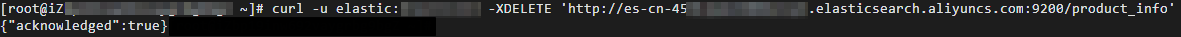 Delete an index