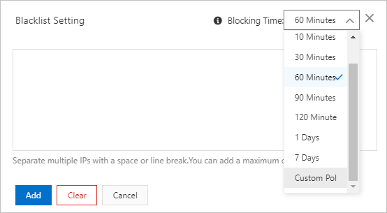 Blocking period