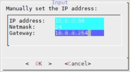 Configure the IP address