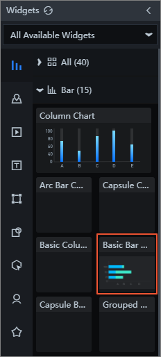 Add a Basic Bar Chart widget