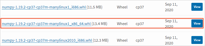 Download the NumPy package