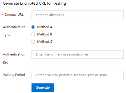 Generate an encrypted URL