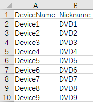 Example of batch upload