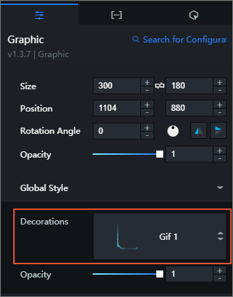 Configure the style of the Decoration widget 