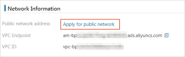 Apply for a public endpoint