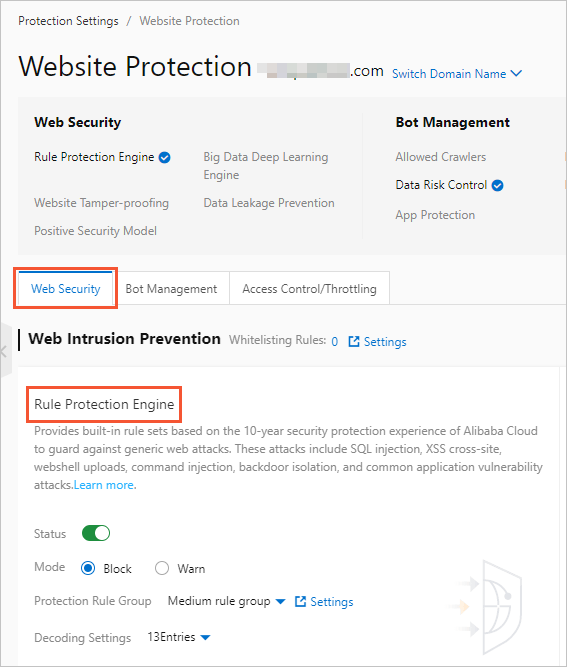 Web application protection 