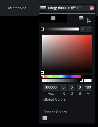 Configuration example of a color picker