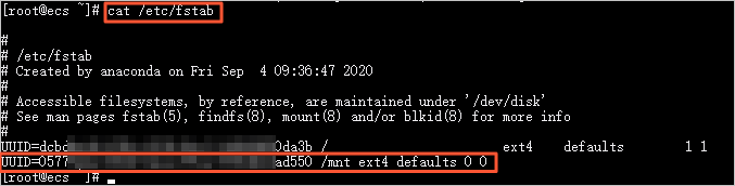 Query fstab
