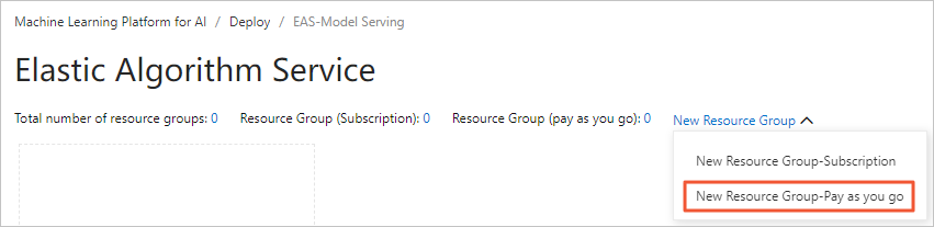 Purchase a pay-as-you-go dedicated resource group