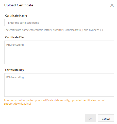 Certificate files