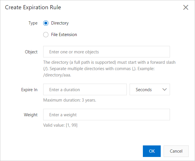Cache expiration rule