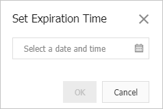 Set Expiration Time dialog box