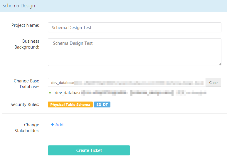 Schema Design page