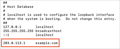The hosts file