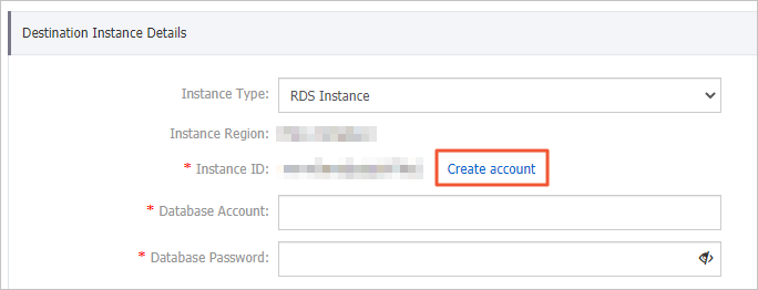 Create account