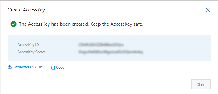 Create AccessKey