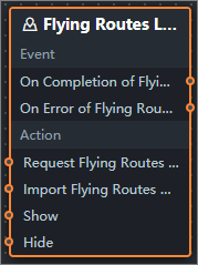 Parameters of the flying routes layer in the blueprint editor
