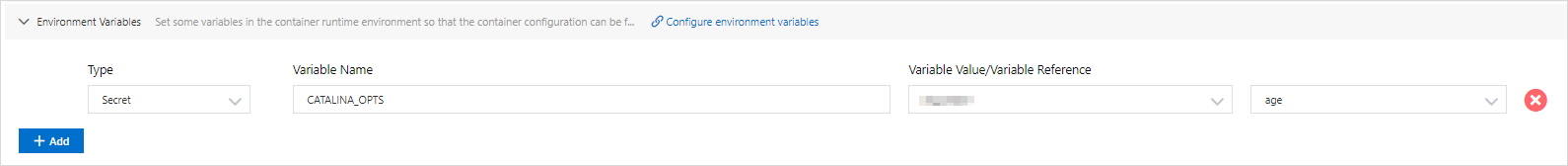 Secret - Environment variable