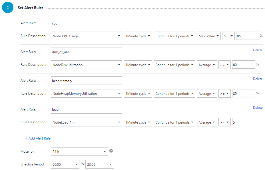 Configure alert rules