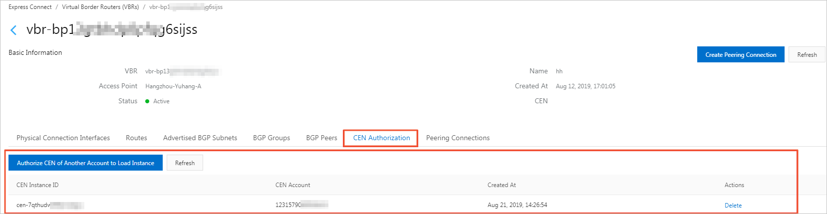VBR authorization