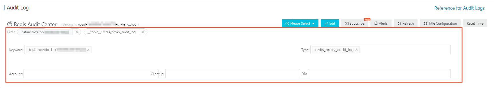 Set filter conditions
