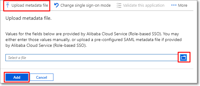 Upload a metadata file