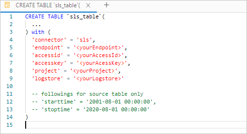 Use an SQL statement to create a table