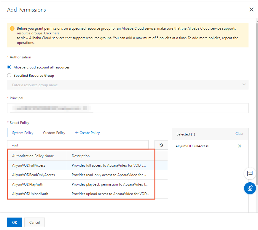 Add Permissions