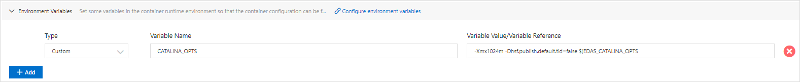 Custom - Environment variable 1