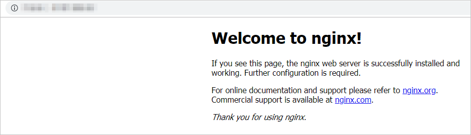 NGINX welcome page