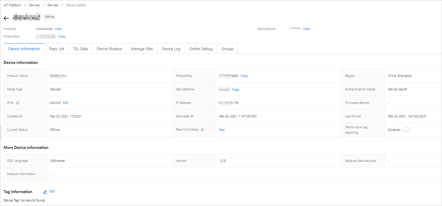 Device details