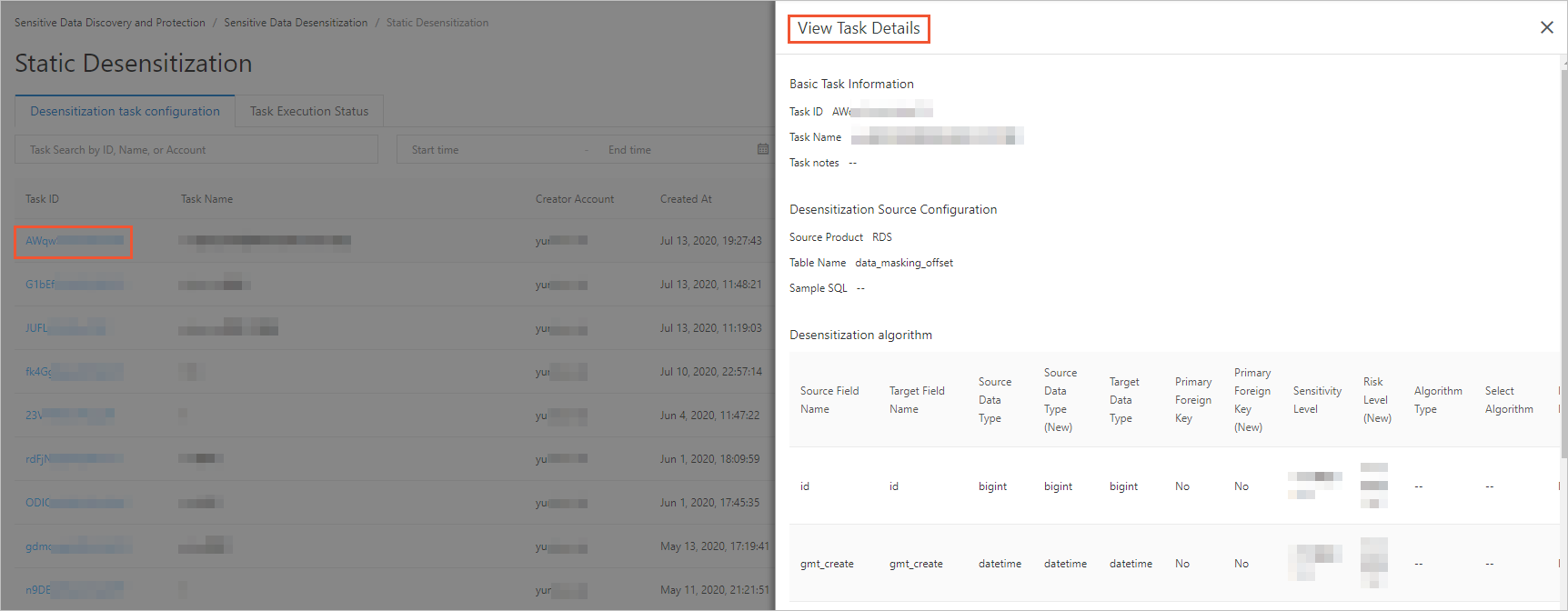View task details